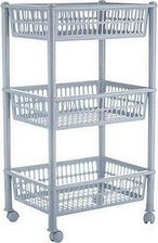 Zdjęcie Plast Team Regał Prostokątny Trolley Srebrny 1268 - Mrocza