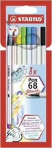 Zdjęcie Flamastry Pędzelki Stabilo Pen 68 Brush 8 Kol Etui - Imielin