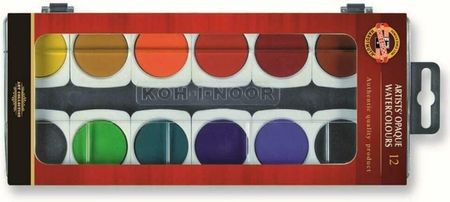 Koh-I-Noor Farby Akwarelowe Kryjące 12 Kolorów