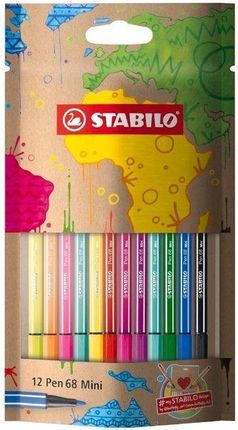 Stabilo Flamastry Pen 68 Mini Mystabilodesign 12 Kolorów