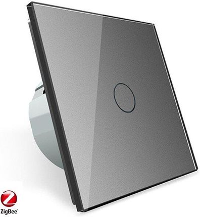 Livolo Wkład Włącznika Dotykowego Pojedynczego Zigbee Wifi Ze Srebrnym Panelem Szklanym (VLC701Z64)