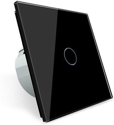 Livolo Moduł Pojedynczego Włącznika Dzwonkowego Z Pojedynczym Czarnym Panelem Szklanym (VLC701B62)