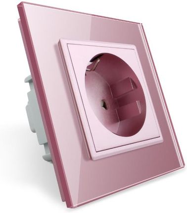 Livolo Gniazdo Elektryczne 16 A Z Różowym Panelem Szklanym (VLW01EU67)