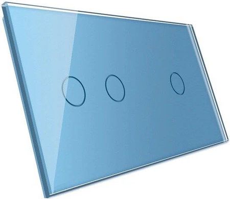 Livolo Podwójny Panel Szklany W Kolorze Niebieskim (701269)