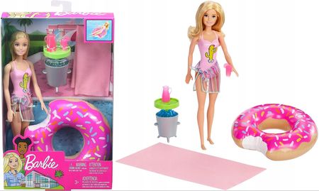 Barbie i akcesoria basenowe GHT20