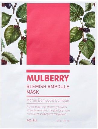 A'Pieu Mulberry Blemish Ampoule Mask Nawilżająco-Rozjaśniająca Maska W Płachcie 23G