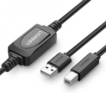 Ugreen Aktywny kabel USB 2.0 A-B US122 do drukarki 10m czarny (10374)