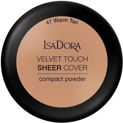 IsaDora Velvet Touch Sheer Cover Puder w kompakcie 47 Warm Tan  7.5 g
