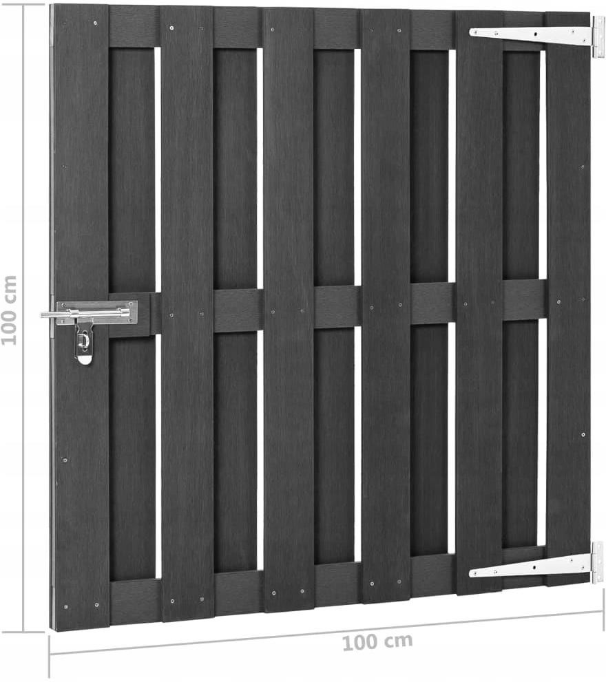 BRAMKA OGRODOWA, WPC, 100 X 100 CM, SZARA 9273866764 - zdjęcie 1 BRAMKA OGRODOWA, WPC, 100 X 100 CM, SZARA 9273866764