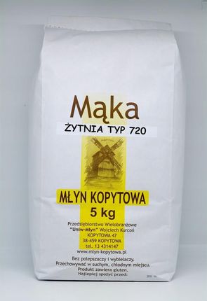 Mąka Żytnia Jasna Typ 720 Z Naszego Młyna 5kg