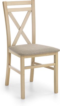 Halmar Drewniane krzesło z tapicerowanym siedziskiem Dariusz dąb sonoma