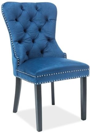 Signal Pikowane krzesło z kołatką w stylu glamour August Velvet