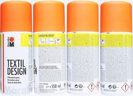 Farba Do Tkanin 150Ml Spray Neonowa Pomarańczowa