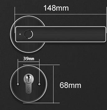 Ironlogic - Elektroniczny Zamek Do Drzwi Smartlock F Mini Odcisk Palca, Bluetooth - F_Mini