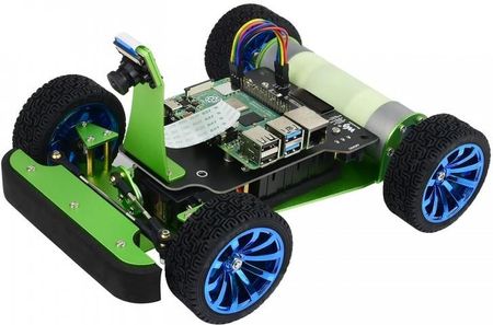 PiRacer DonkeyCar - 4-kołowa platforma robota AI z kamerą i napędem DC + wyświetlacz OLED dla Raspberry Pi - Waveshare 17674