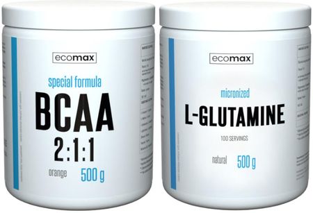 Ecomax Bcaa 2:1:1 500 G + L-Glutamine 500 G