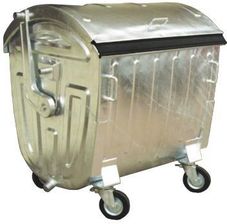 Zdjęcie Eko-Systemy.Com Metalowy Pojemnik Sm 1100 Klapa Półokrągła - Ujazd