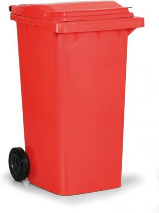 B2B Partner Plastikowy Pojemnik Na Odpady 240 Litrów Czerwony