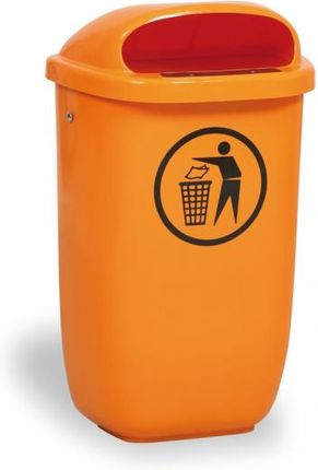 B2B Partner Zewnętrzny Kosz Na Odpady Na Słupek Pomarańczowy