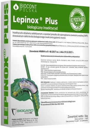 Lepinox PLUS Gąsienice Ćmy Bukszpanowej 1kg