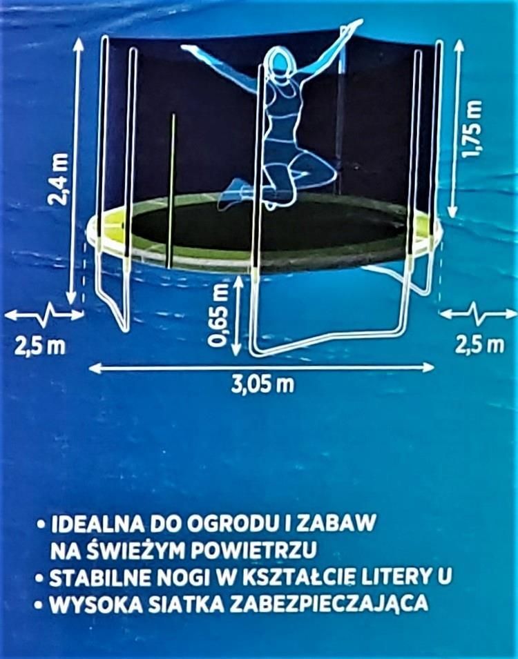 Seven For 7 Trampolina Z Siatką Zabezpieczającą 3,05X2,4 M 182672