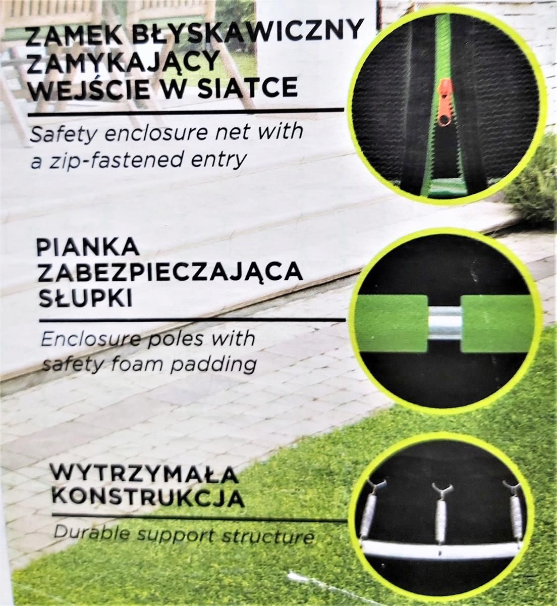 Seven For 7 Trampolina Z Siatką Zabezpieczającą 3,05X2,4 M 182672 - zdjęcie 6 Seven For 7 Trampolina Z Siatką Zabezpieczającą 3,05X2,4 M 182672