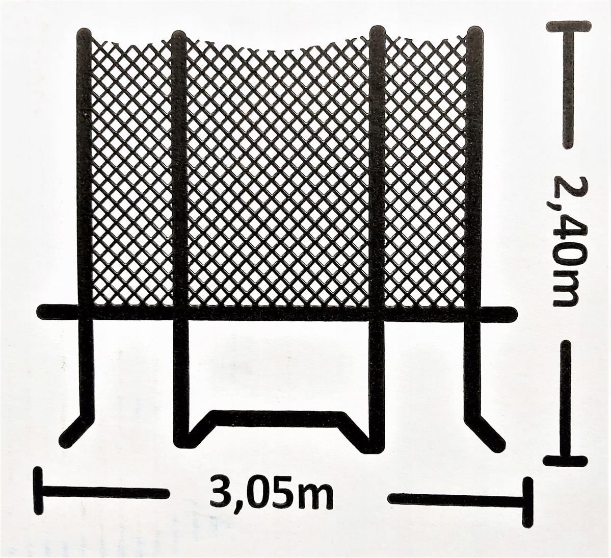 Seven For 7 Trampolina Z Siatką Zabezpieczającą 3,05X2,4 M 182672