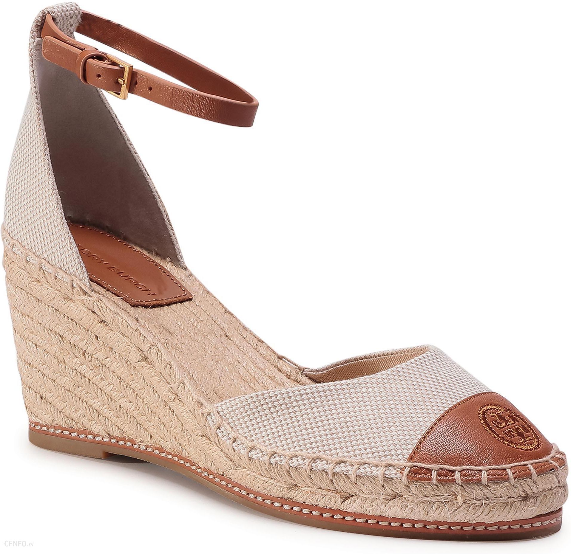 Tory Burch Espadryle - Color Block 74046 Atural/Ambra/Ambra 266 - Ceny i  opinie 