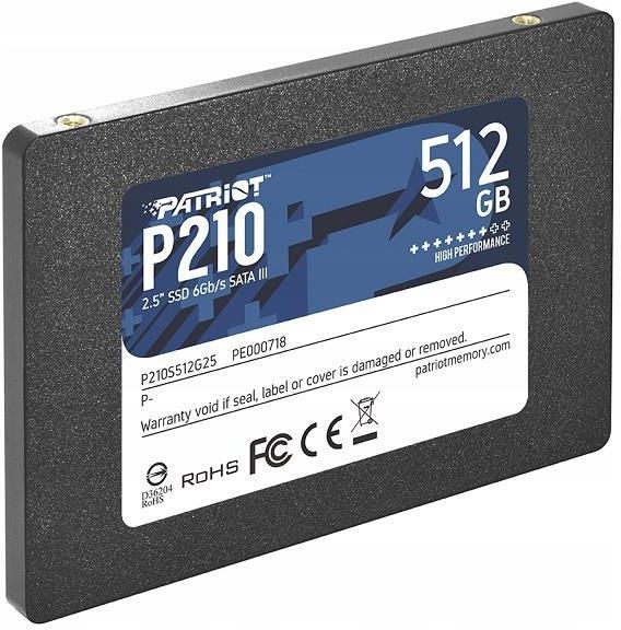 Ssd накопитель patriot p210 p210s512g25 512гб производитель