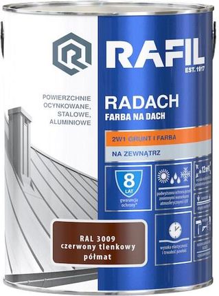 Rafil Radach RAL3009 Czerwony Tlenkowy Półmat 5L