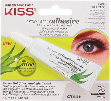 kiss Klej Do Sztucznych Rzęs Z Aloesem  Strip Eyelash Adhesive Clear 7 g