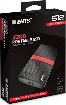Emtec SSD Portable X200 1TB czarno-czerwony (ECSSD1TX200)