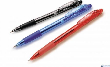 Długopis automatyczny WOW BK417/C niebieski PENTEL z gumowym uchwytem