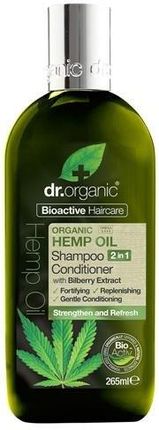 dr. organic Dr.Organic Hemp Oil szampon i odżywka 2w1 z olejem konopnym   265ml