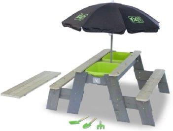 Exit Toys Aksent Sand  Woda I Stół Piknikowy Z Parasolem INarzędziami Ogrodowymi