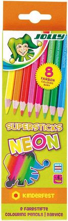 Jolly Kredki Neonowe Supersticks 8 Kolorów