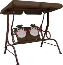 Vidaxl Huśtawka Dla Dzieci, Brązowa, 115X75X110 Cm, Tkanina 48097