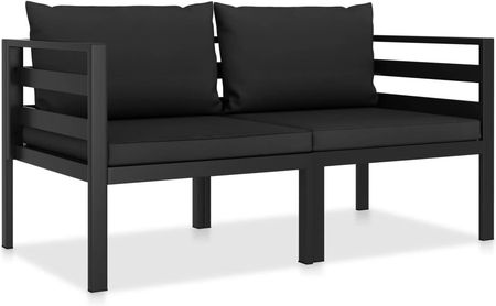 Vidaxl 2-Częściowa Sofa Z Poduszkami, Aluminium, Antracytowa 49238