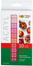 Zdjęcie Farba Akrylowa 12Ml 10 Kol Czerwony Happy Color - Tuszyn