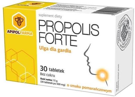 Propolis Forte tabletki do ssania o smaku pomarańczowym 30 tab.