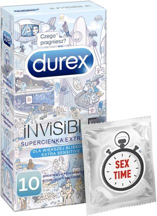 DUREX prezerwatywy Invisible Supercienkie Emoji 10 sztuk