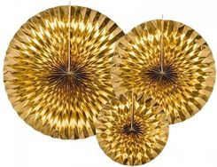 Zdjęcie Partydeco  Rozety dekoracyjne, złoty (1 op. / 3 szt.)  - Brzesko