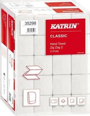Katrin Ręcznik Classic Zig Zag 2 Handy Pack Biały 2 Warstwy 224Mmx230Mm Karton 20Szt (Kr0182)