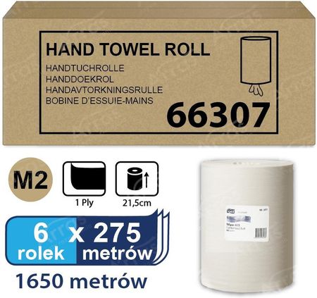 Tork Centerfeed Maxi M2 Ręcznik Papierowy 275M 21,5Cm Biały (66307)