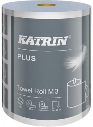 Katrin Monorolka Niepyląca 2W1 Ręcznik Papierowy 2 Warstwowy Biały+Czyściwo 1 Warstwowe Niebieskie 55M Plus M3 (Mt048)
