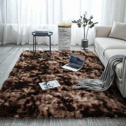 Dywan Ombre Shaggy Strado 160x230 OmbreCoffee Brązowy Brązowy - zdjęcie 5