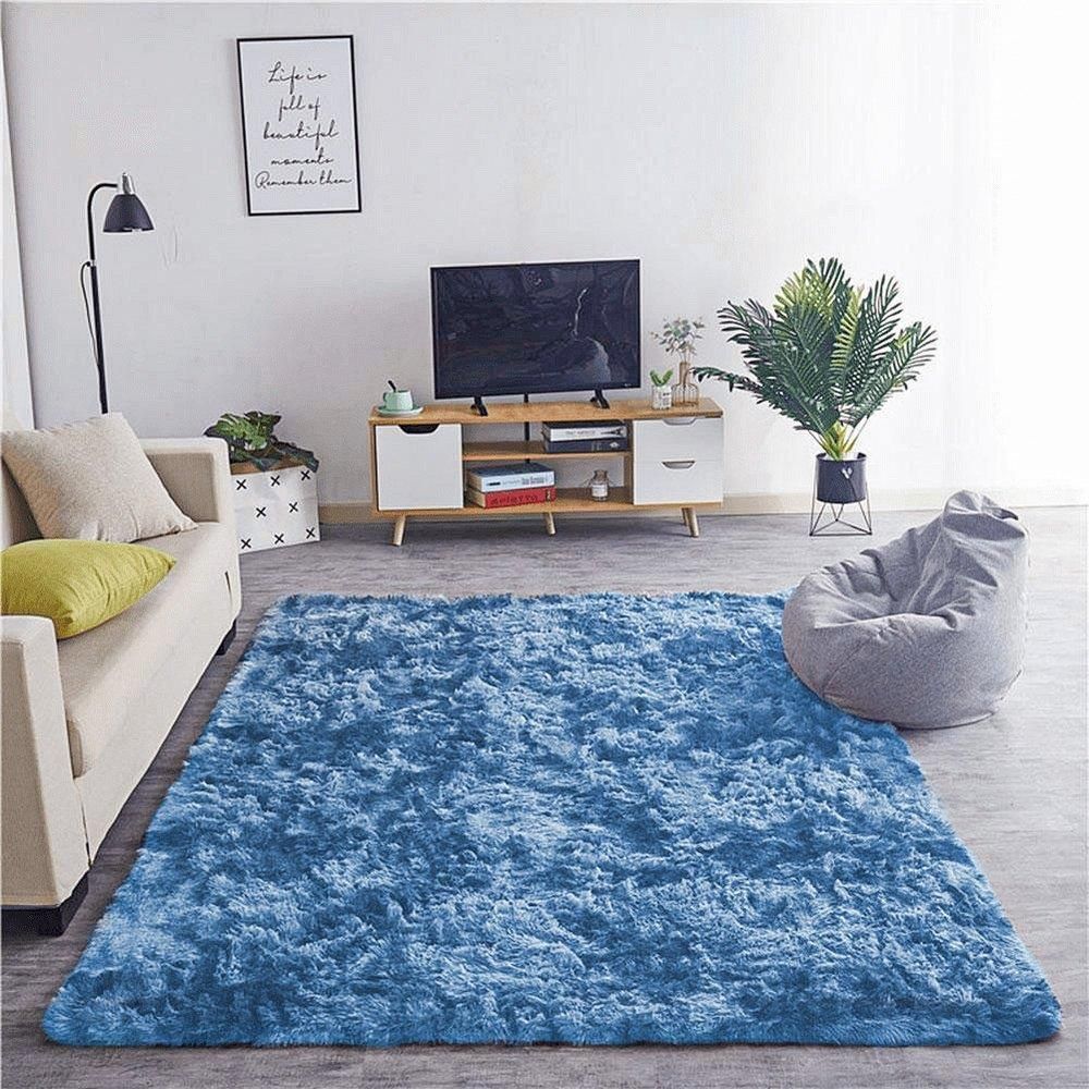 Dywan Ombre Shaggy Strado 120x170 OmbreNavy Ciemny Niebieski Niebieski