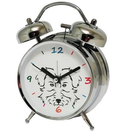 Atrix Budzik Bell Alarm Piesek Odcienie Szarości I Srebra (Atb045F)