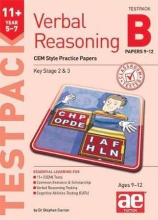 11+ Verbal Reasoning Year 5-7 CEM Style Testpack B Papers 9-12 Curran, Dr Stephen C; Vokes, Warren J