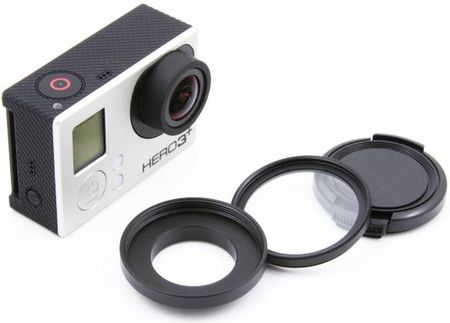 XREC Zestaw ochronny 3w1 (Adapter 37mm / Filtr UV / Dekielek) do GoPro HERO 4 3+ 3